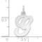 14K White Gold Polished Fancy Initial Letter G Charm Jewerly 20mm x 11mm